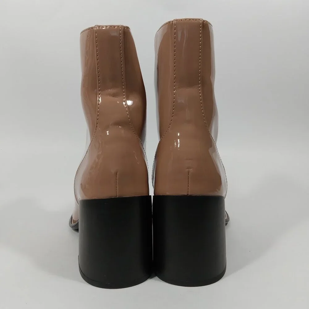 OPEN EDIT 'Chloe' Front Zip Carmel Color Tan Beige Boots Womens Size 7.5M - Picture 8 of 15